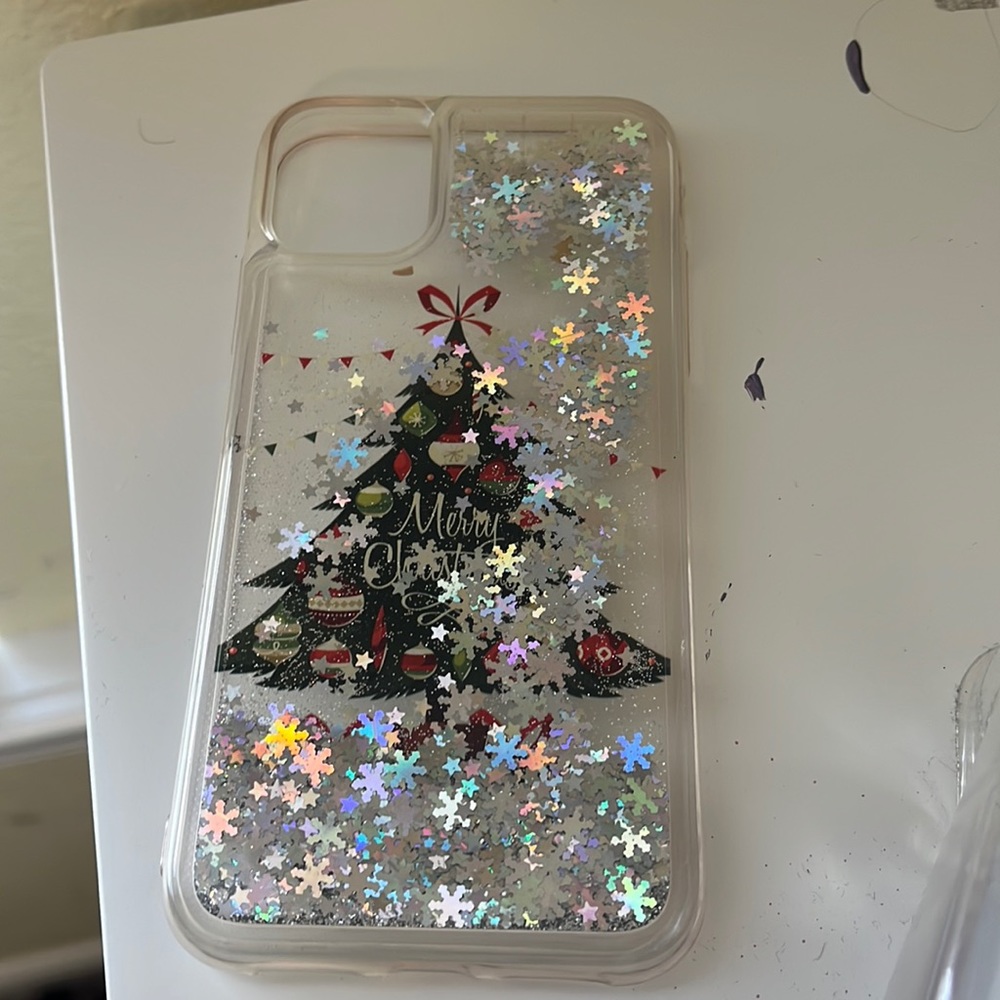 Glitter, Christmas phone case